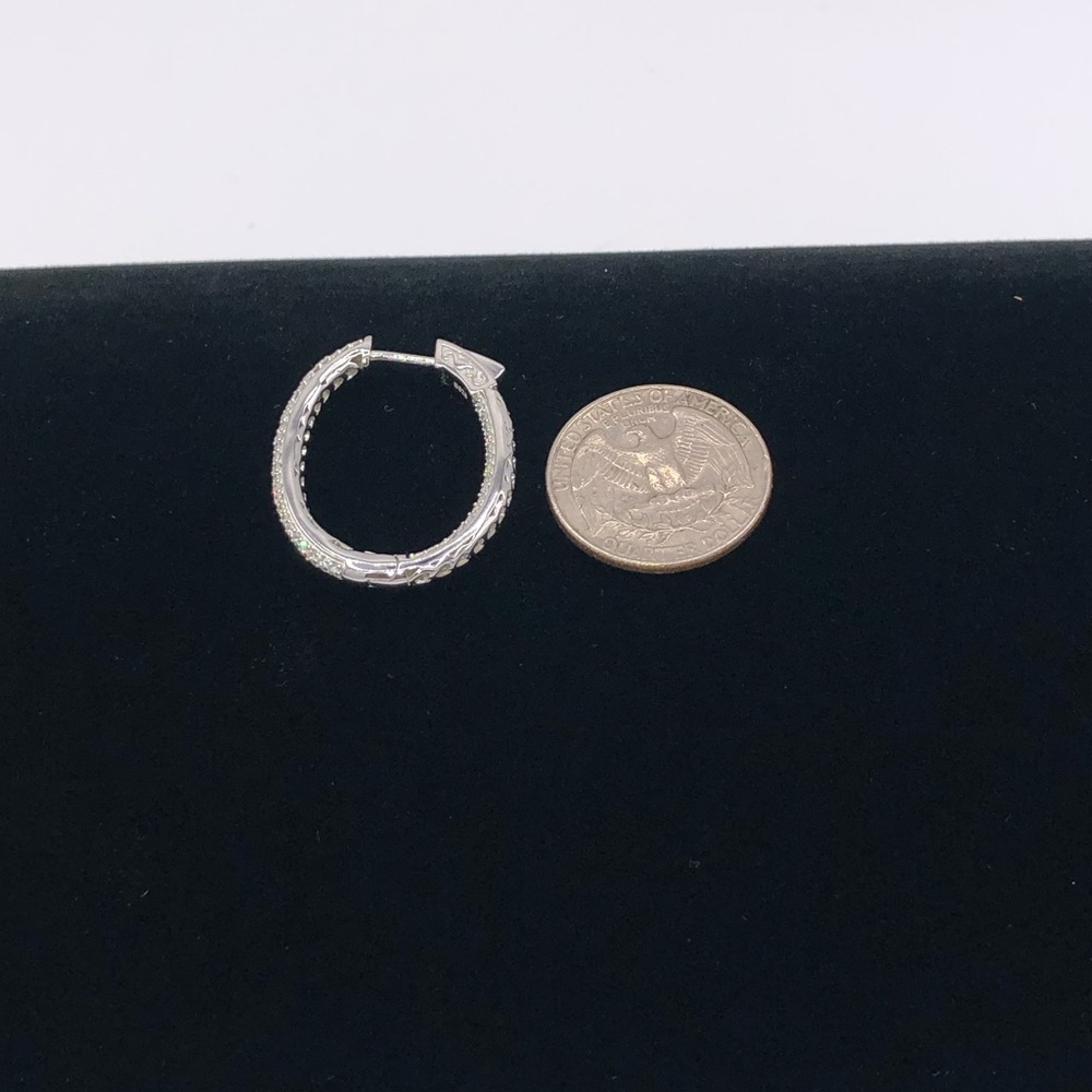 2ct Oval Hoops - Picture 9 of 10